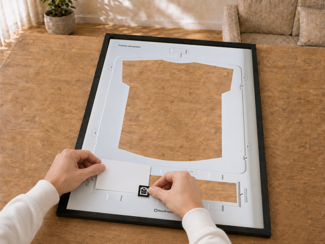 ShirtFrame frame met passe-partout en foto-openingen